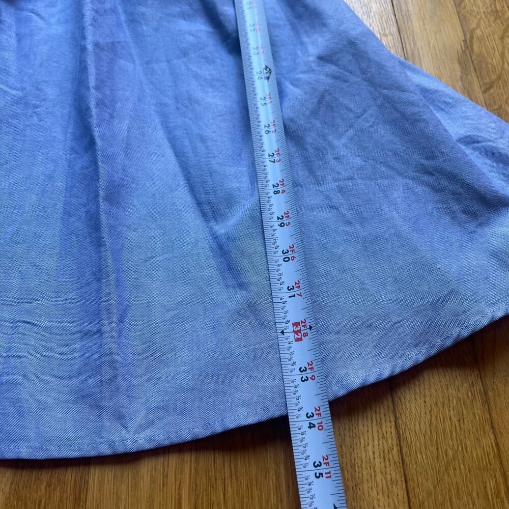 Lauren James Size S NEW Royal Blue White Emerson Oxford Sleeveless A-Line Dress - Picture 9 of 16